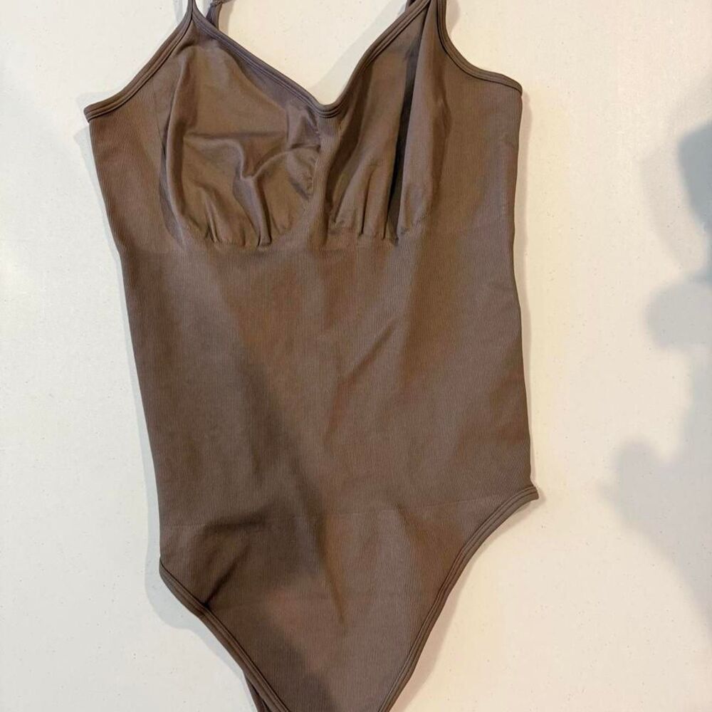 Source-unknown Women's Brown and Tan Bodysuit